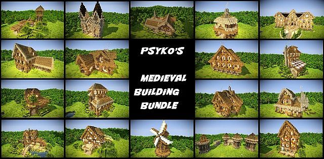 PSYKOSCHLUMPF’S MEDIEVAL BUILDING BUNDLE 中世纪建筑包