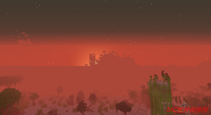 夕阳下的古堡残影 